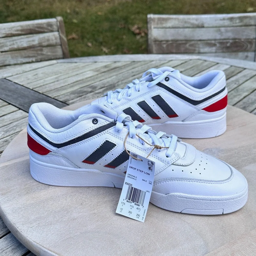 adidas Drop Step Low Mens Shoes White Athletic Sneakers IE6225 Size 12 New - Picture 7 of 12